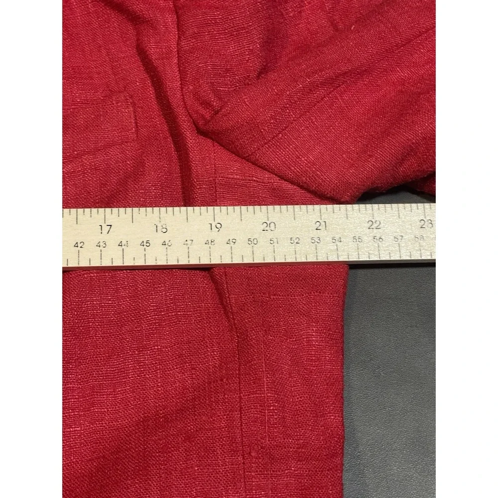 Vtg Lord & Taylor Size 12Red 100% Silk‎ Blazer E0130